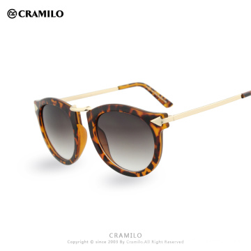 Retro Diseñador de la Marca Gafas de Sol Mujeres Vintage Recubrimiento redondo espejo gato ojo gafas de sol gafas de sol de metal Gafas De Sol F1060